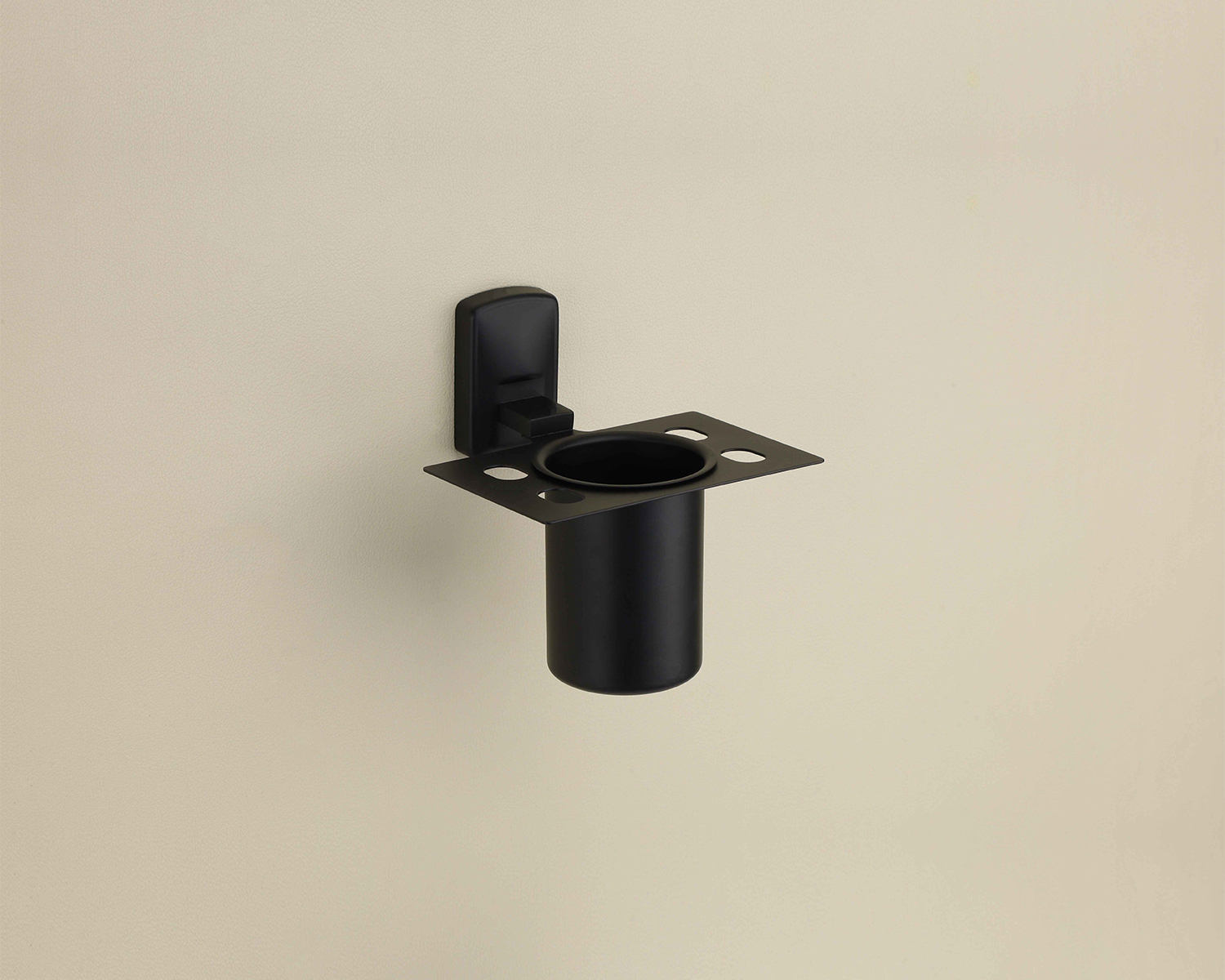 ARIES Black Matt Toothbrush Holder