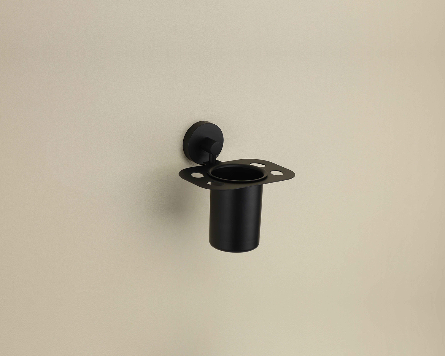 FUSION Black Matt Toothbrush Holder