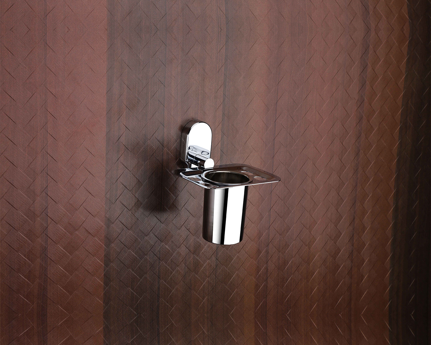 RUSTIC Chrome Toothbrush Holder