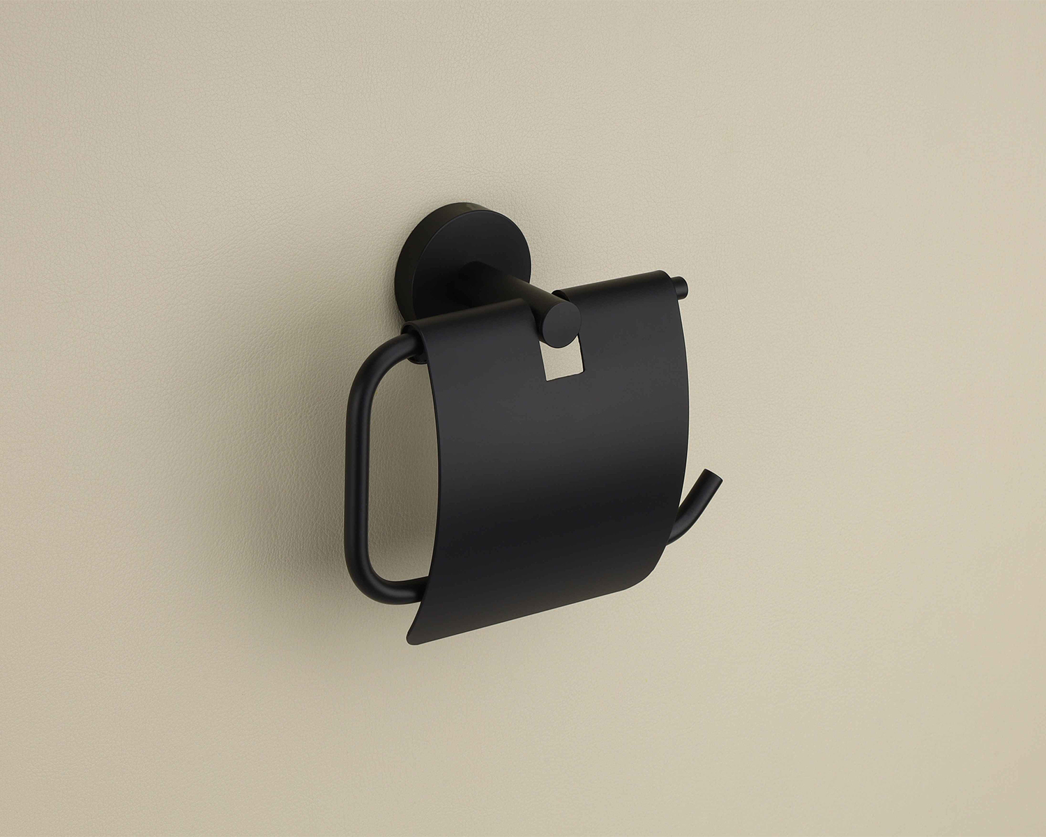 FUSION Black Matt Paper Holder