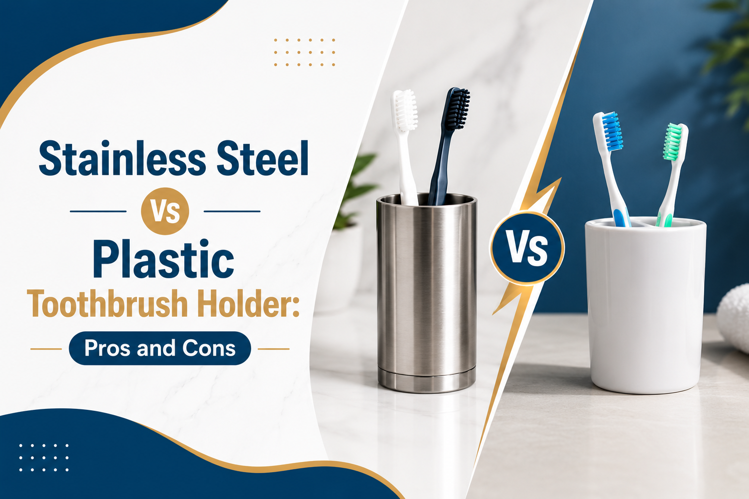Stainless Steel vs Plastic Toothbrush Holder: Pros and Cons