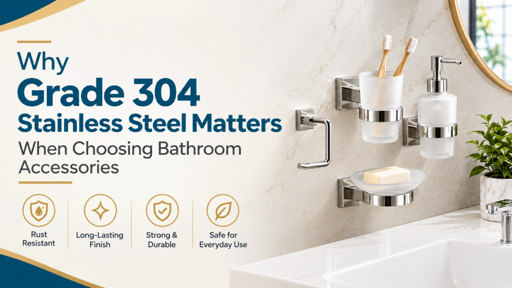 Why Grade 304 Stainless Steel Matters When Choosing Bathroom Accessories