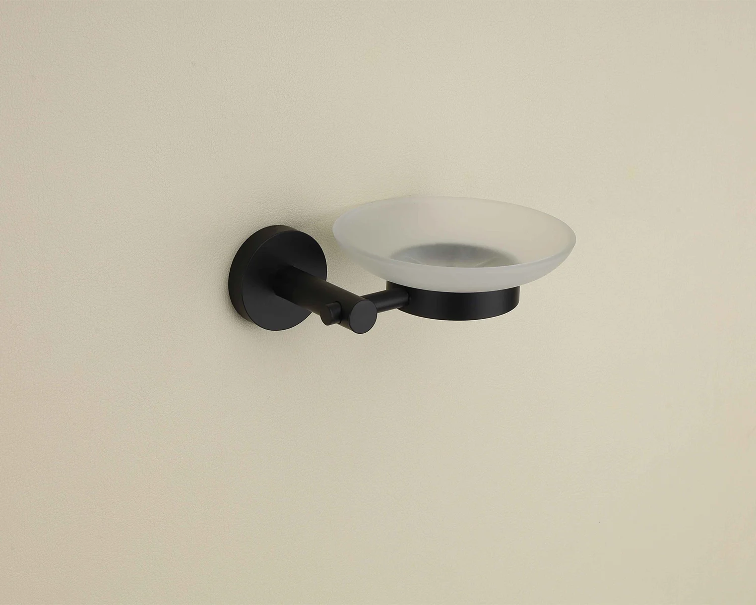 FUSION Black Matt Glass Soap Dish