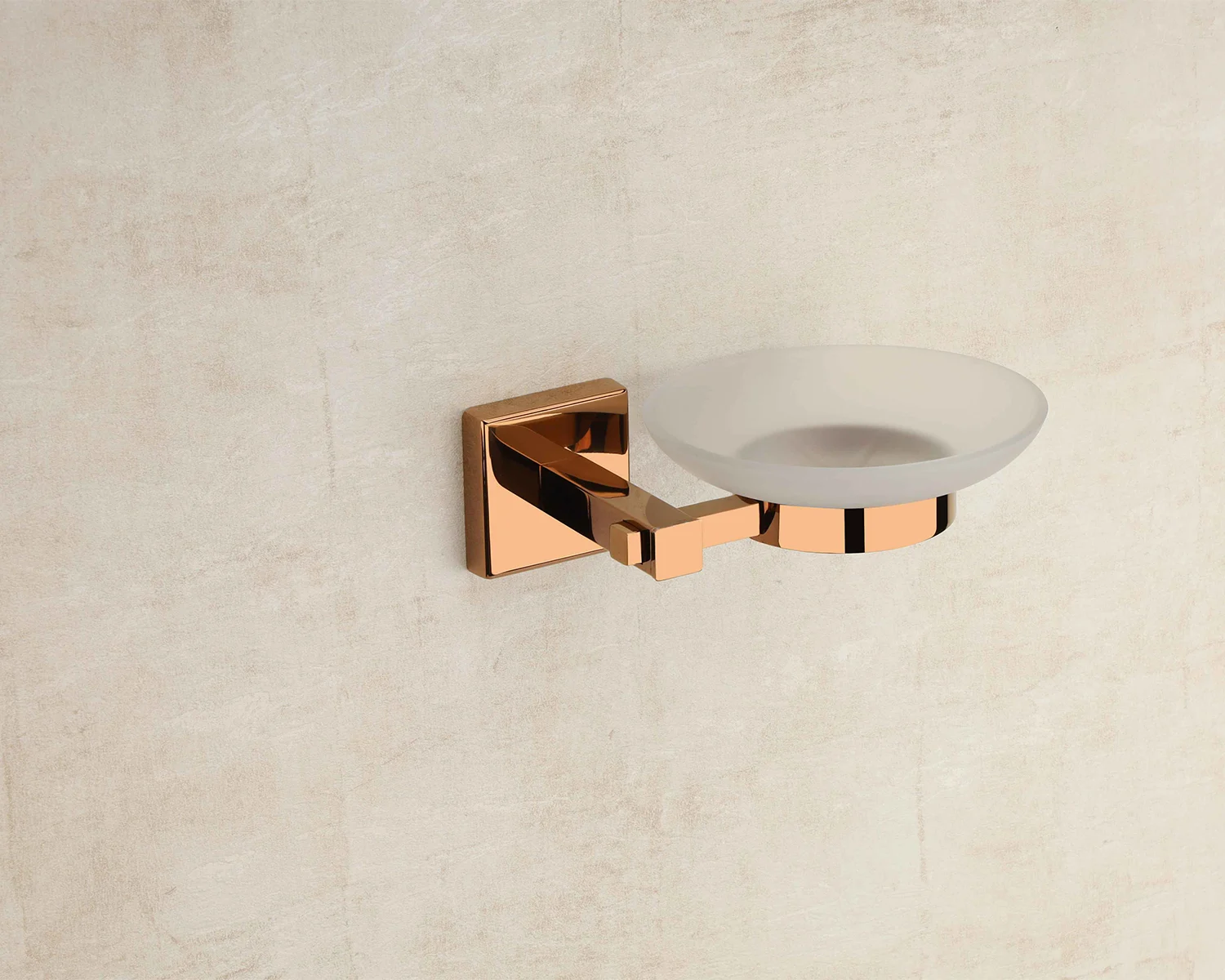 LUIZ ROSEGOLD Glass Soap Dish