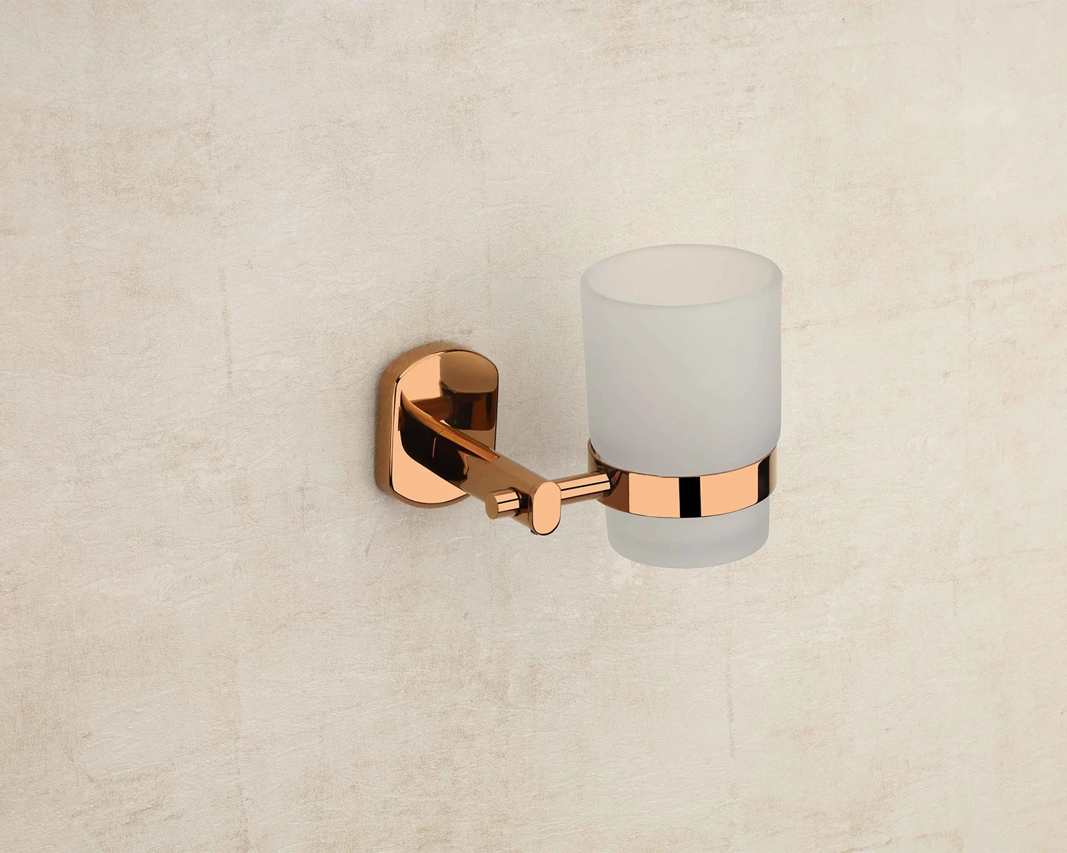 IRIS ROSEGOLD Glass Toothbrush Holder