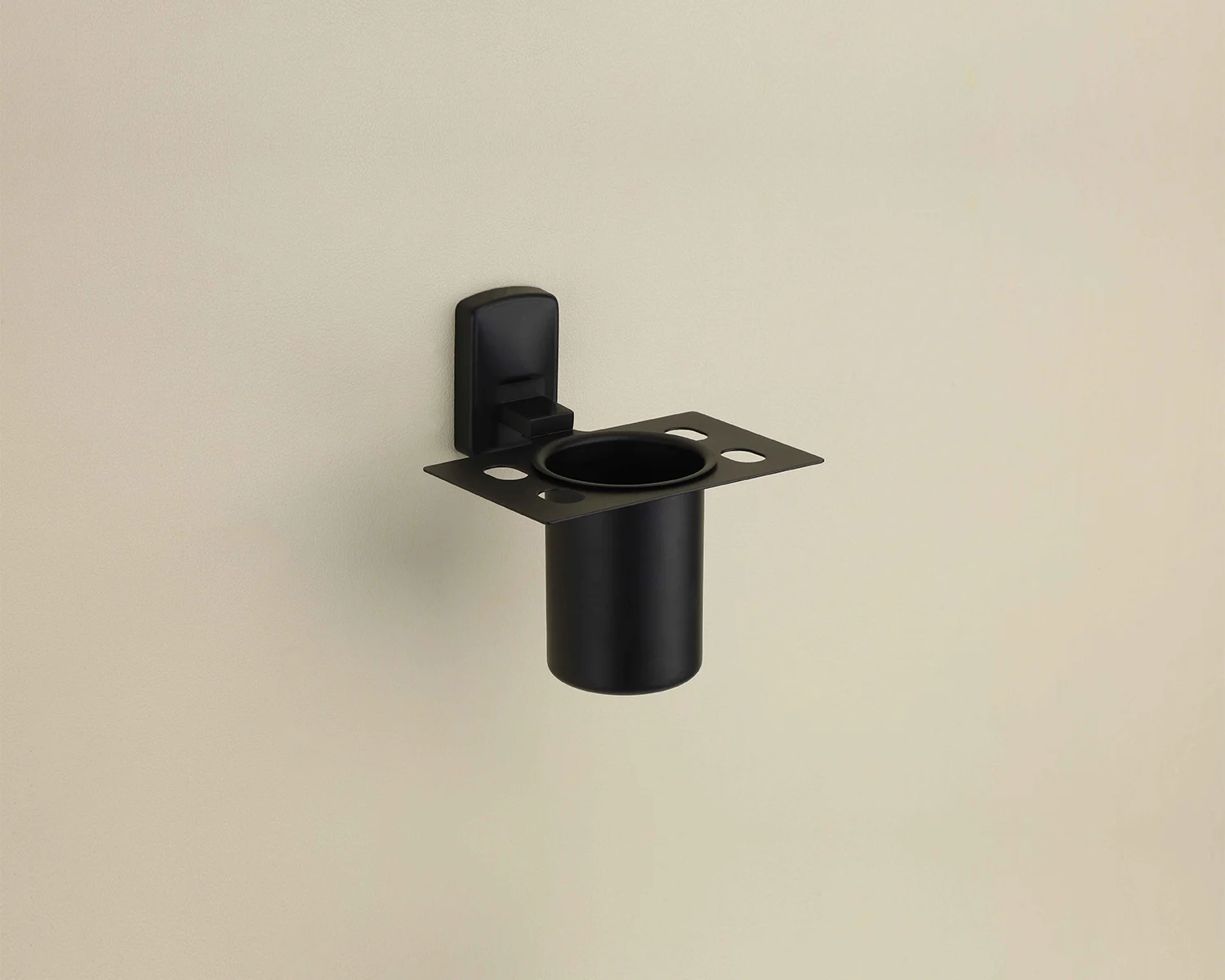 ARIES Black Matt Toothbrush Holder