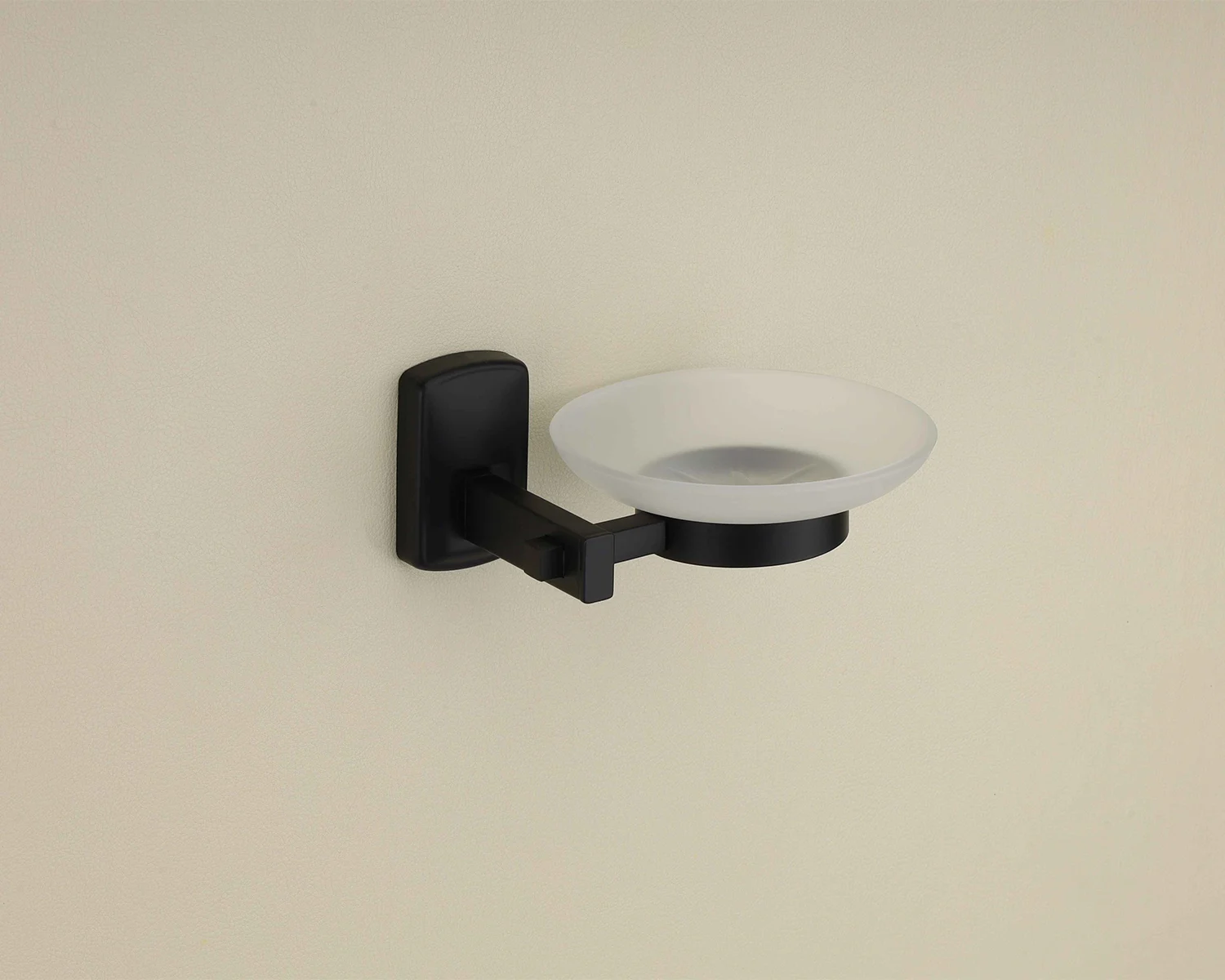 ARIES Black Matt Glass Soap Dish