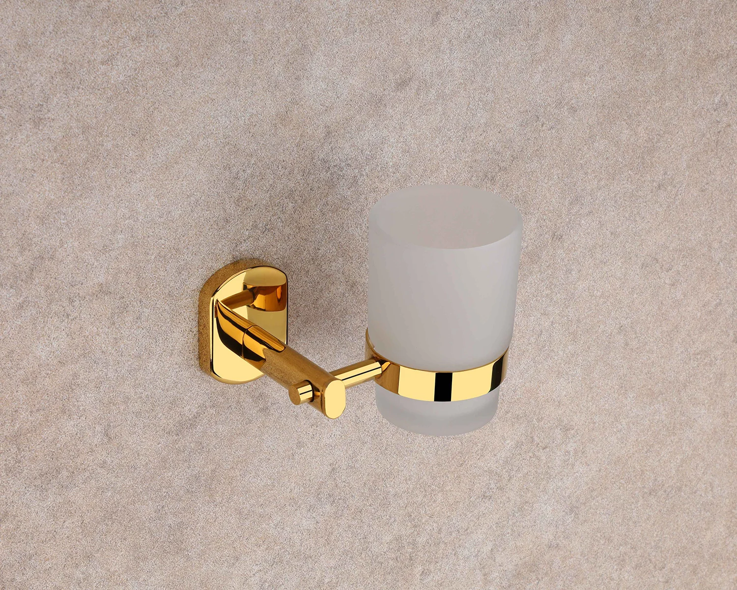 IRIS Gold Glass Toothbrush Holder