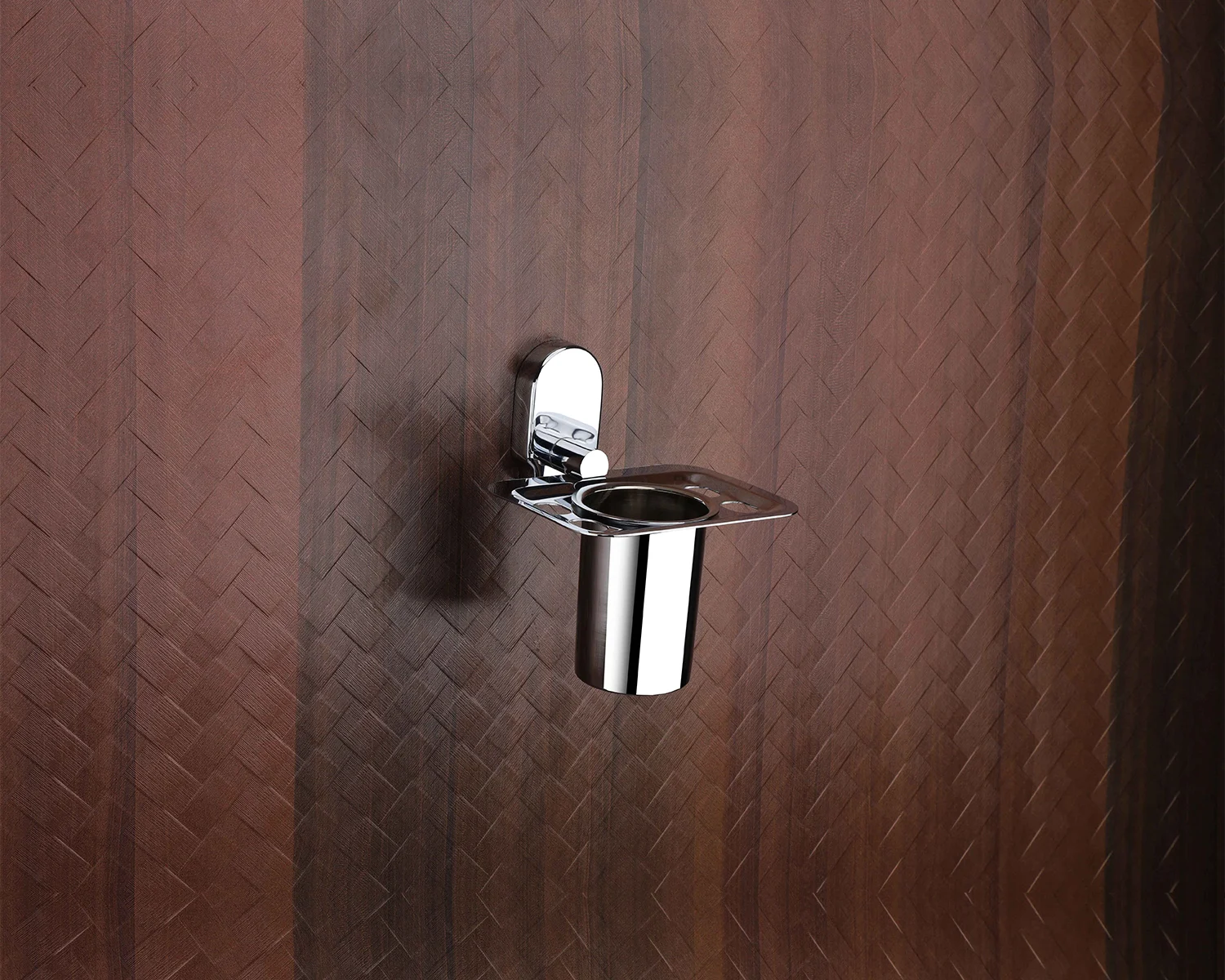 RUSTIC Chrome Toothbrush Holder