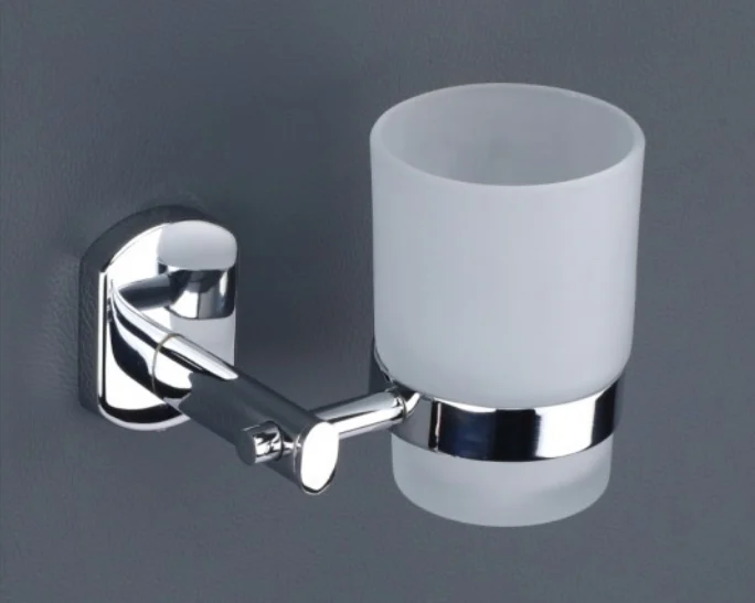 IRIS Chrome Glass Toothbrush Holder