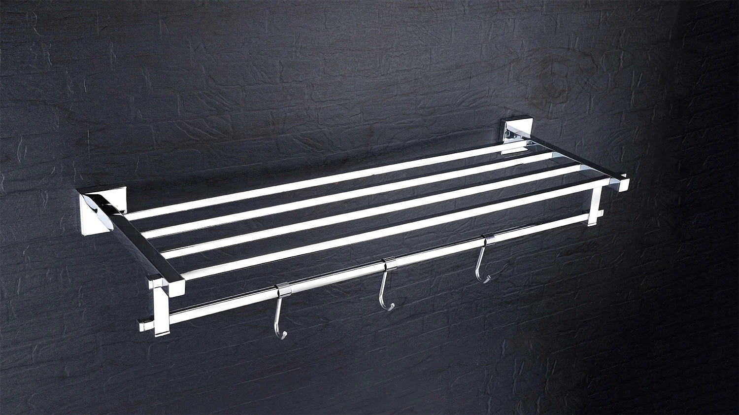 LUIZ Chrome Towel Rack