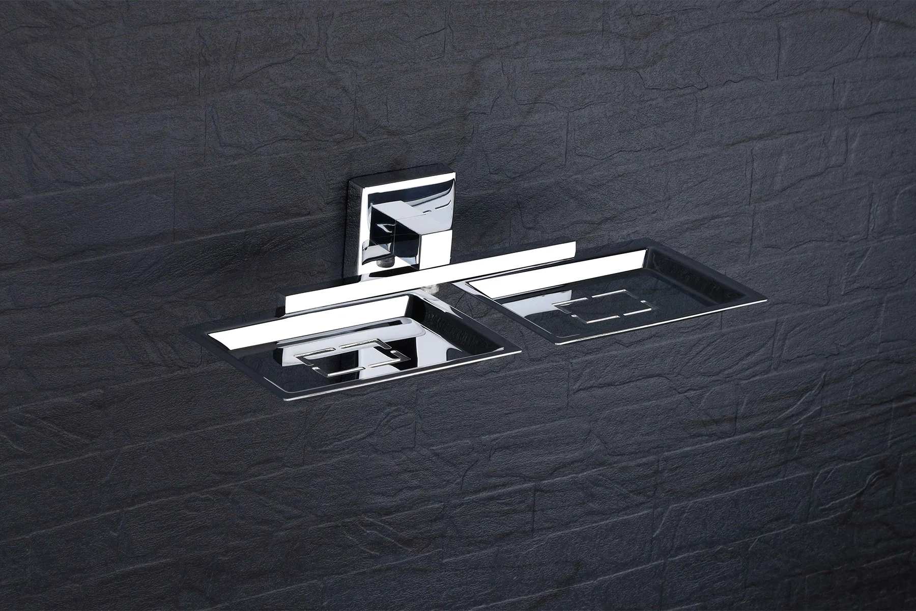 LUIZ Chrome Double Soap Dish