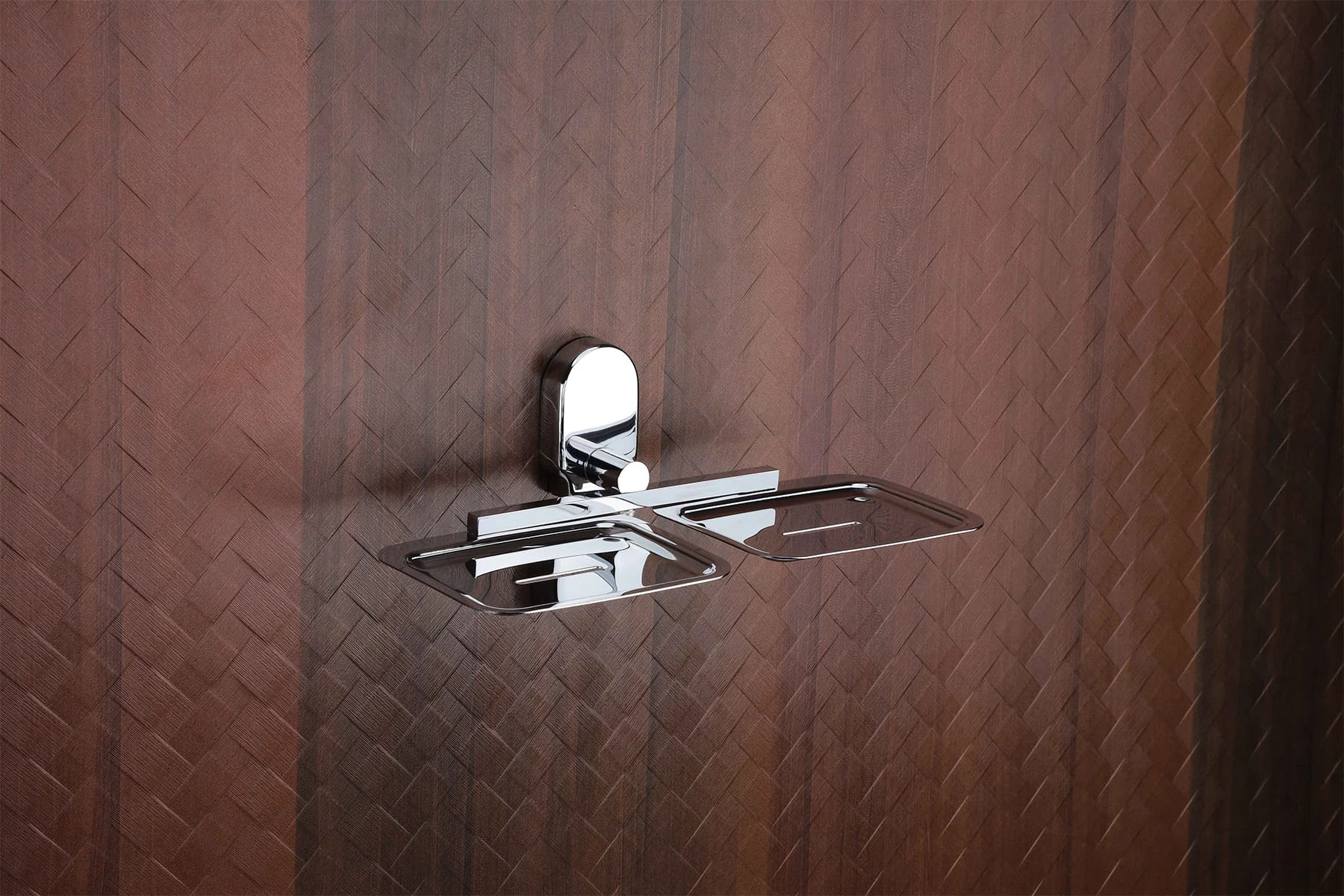 RUSTIC Chrome Double Soap Dish