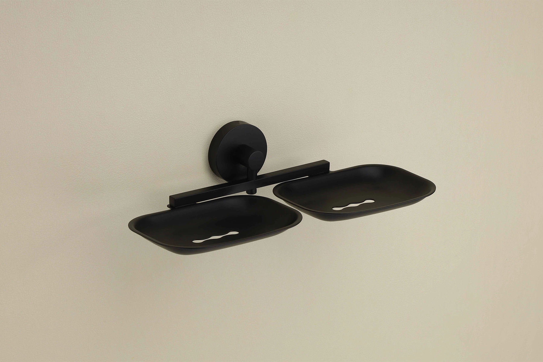 FUSION Black Matt Double Soap Dish