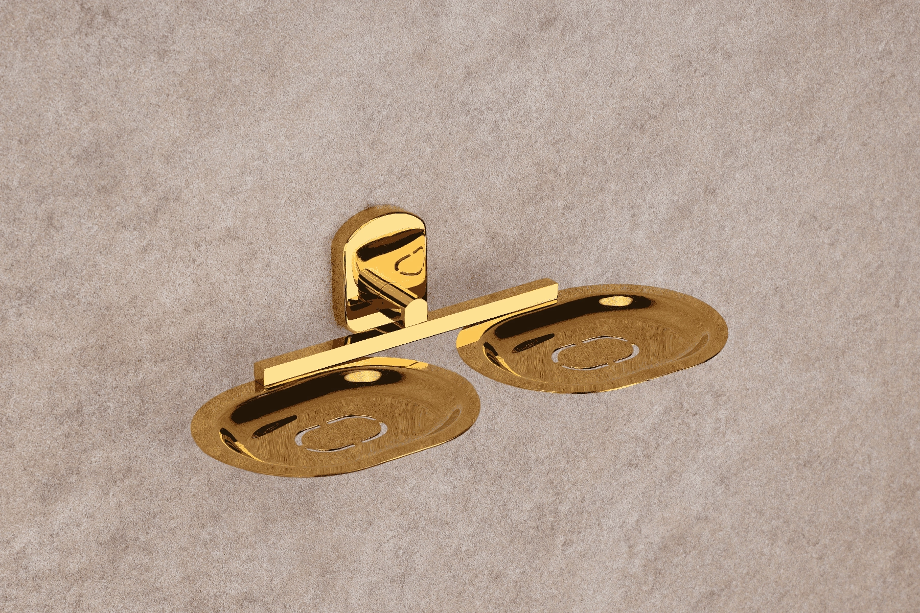 IRIS Gold Double Soap Dish