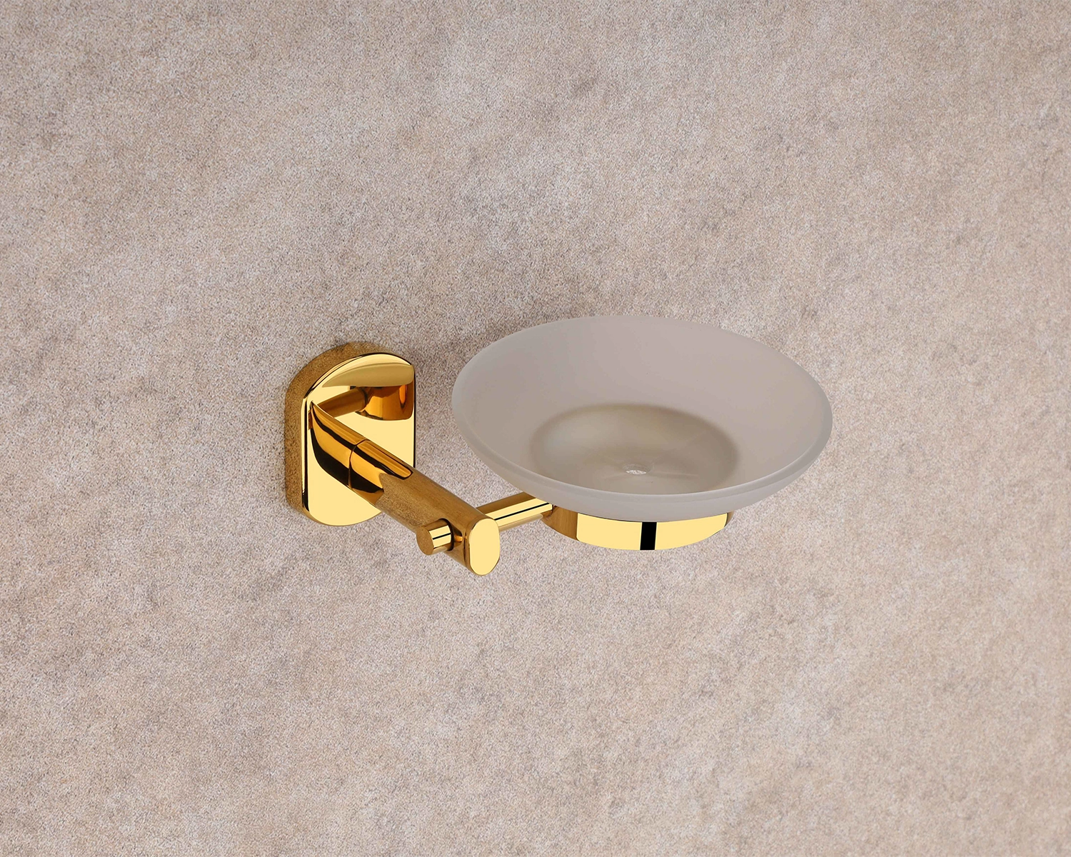 IRIS Gold Glass Soap Dish