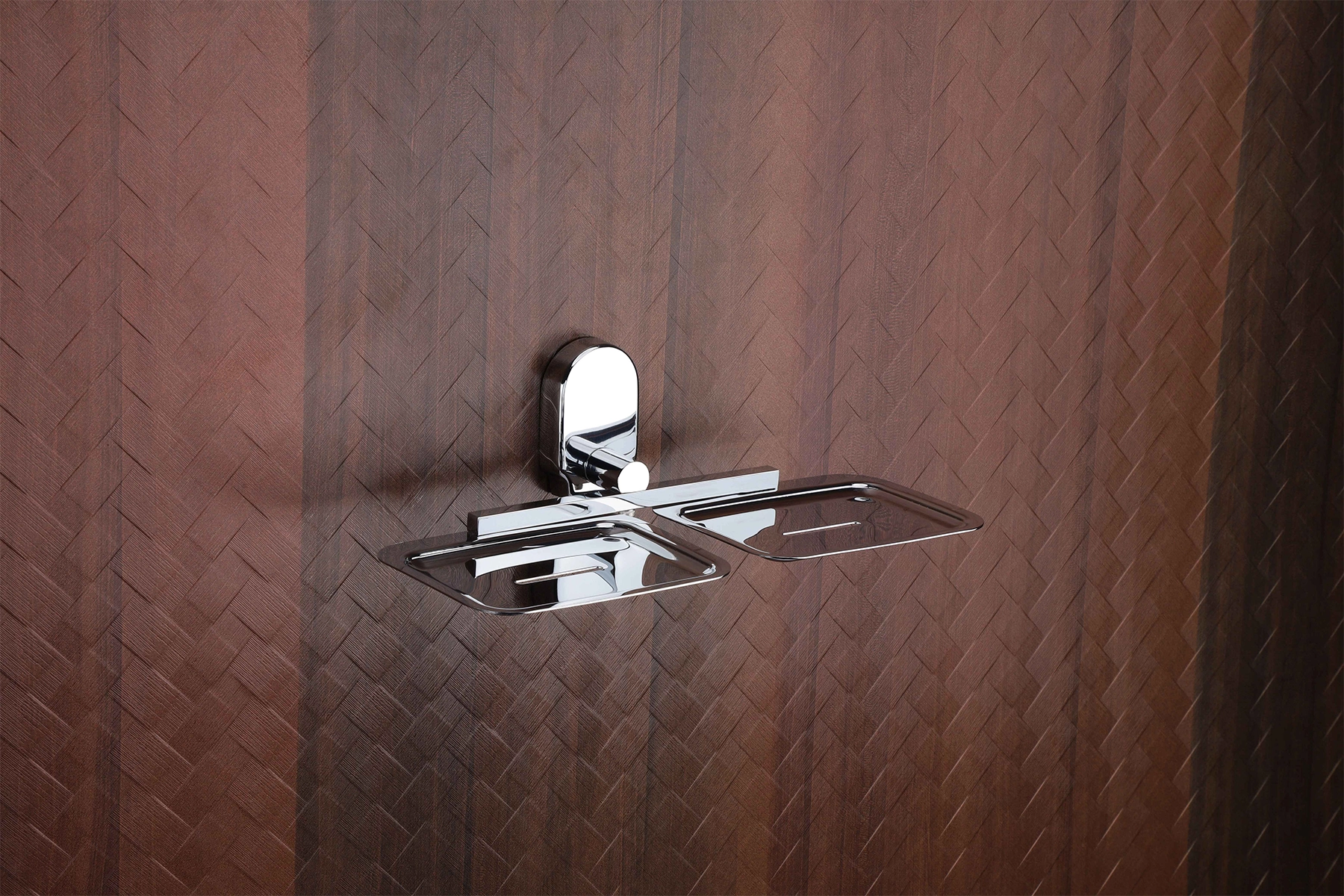 RUSTIC Chrome Double Soap Dish