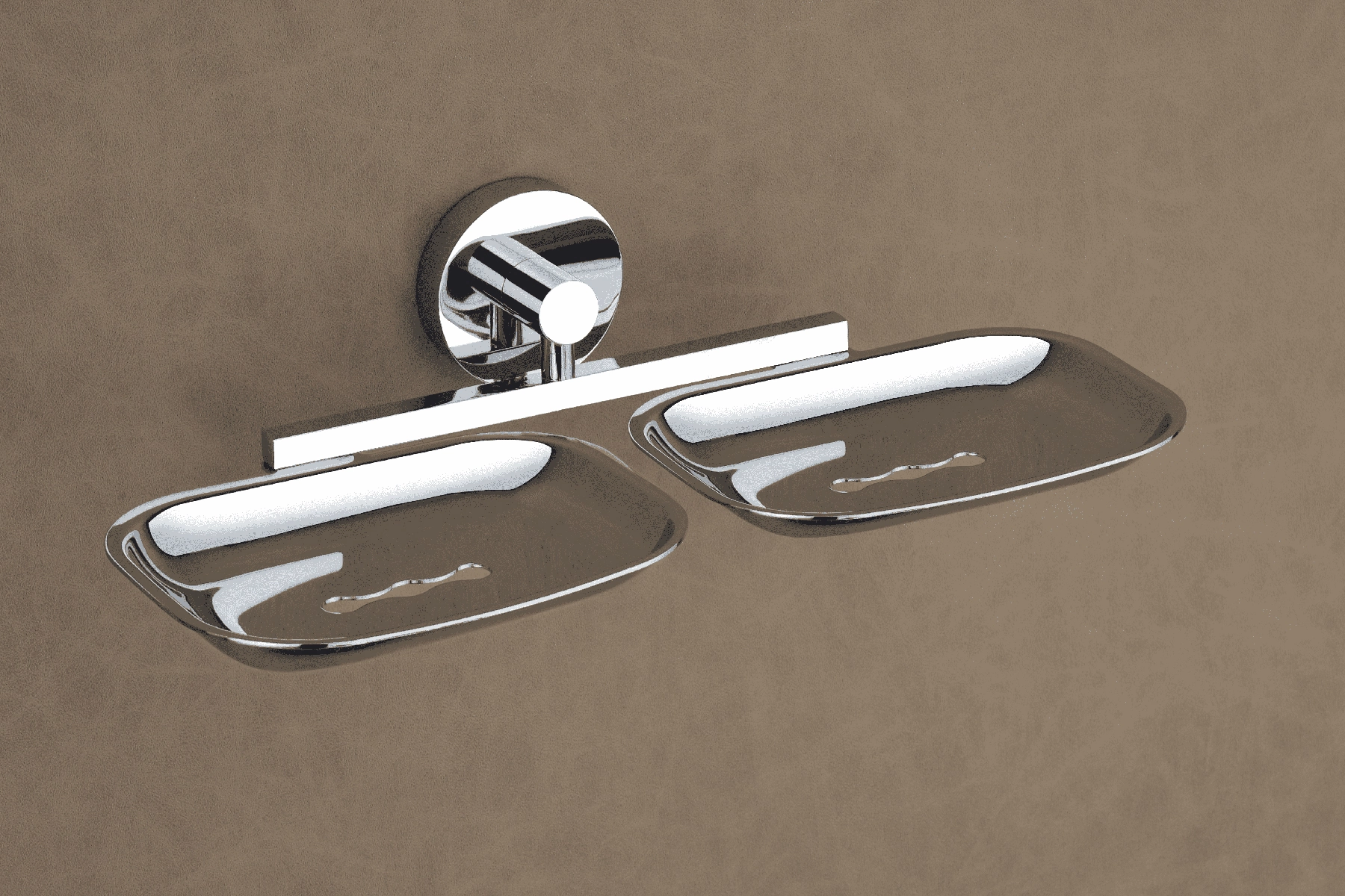 FUSION Chrome Double Soap Dish