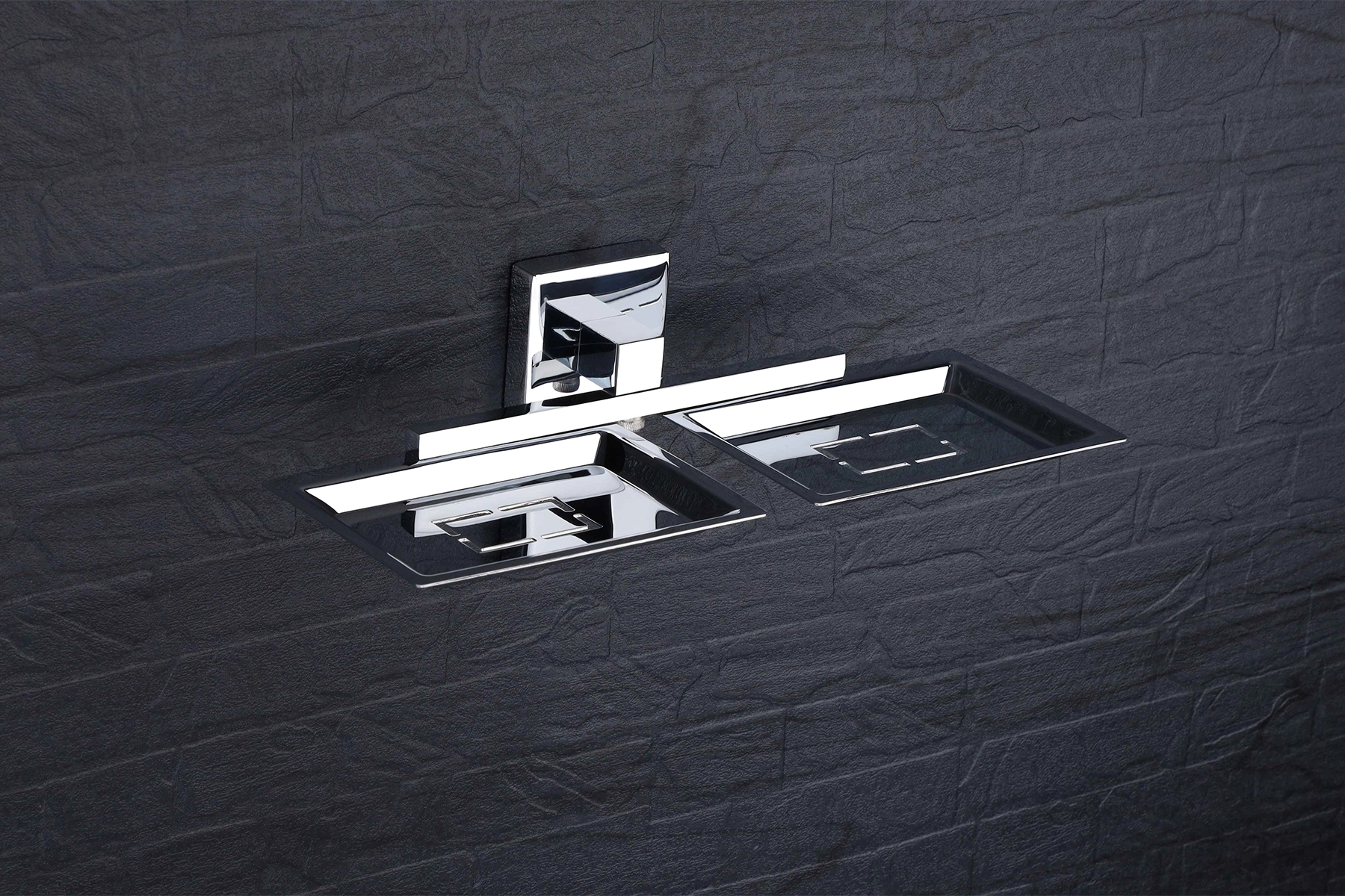 LUIZ Chrome Double Soap Dish